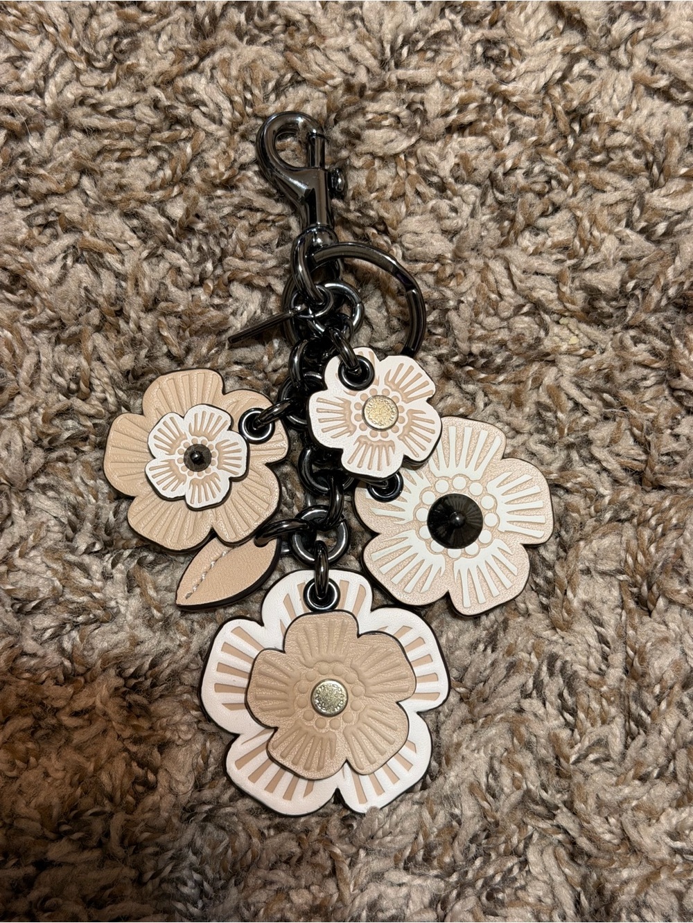 Coach Tea Rose Cluster Charm